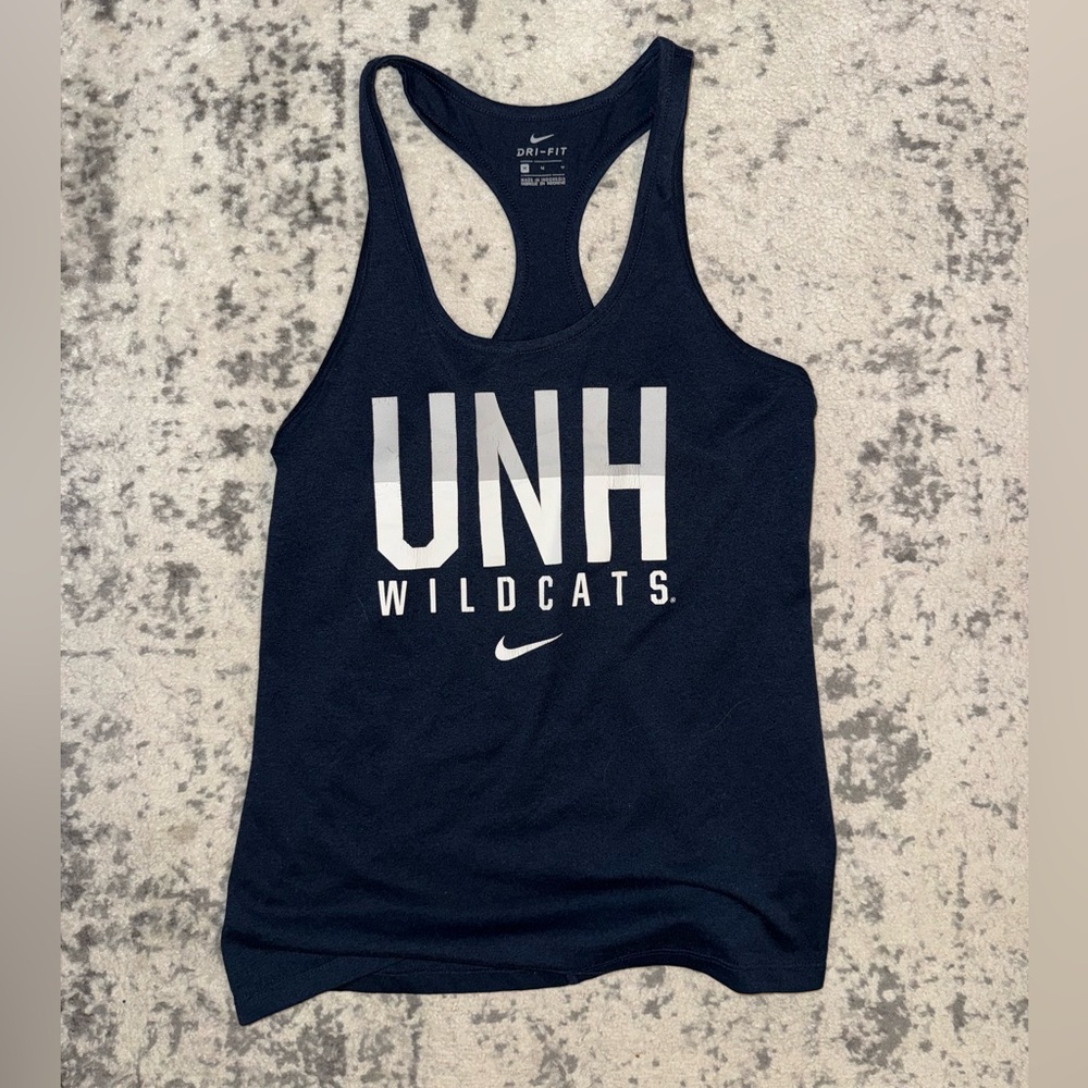 UNH Wildcats Nike Dri-FIT Navy Racerback Tank Top